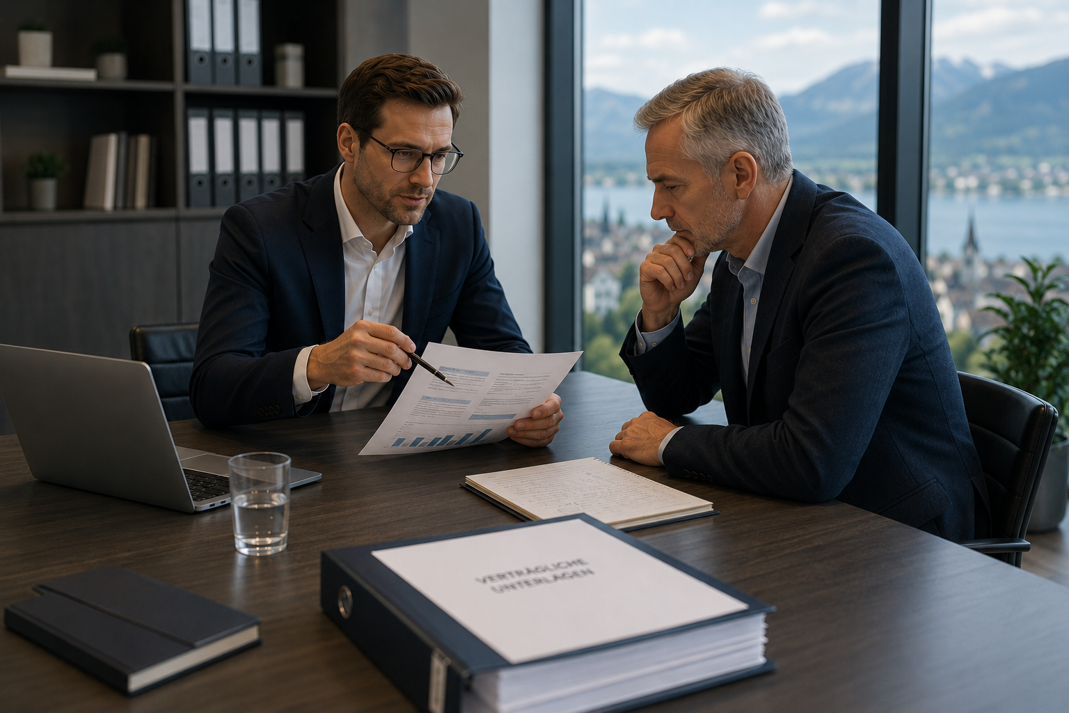 Dokumentierte Informationen und Unterlagen in einem Beratungsgespräch